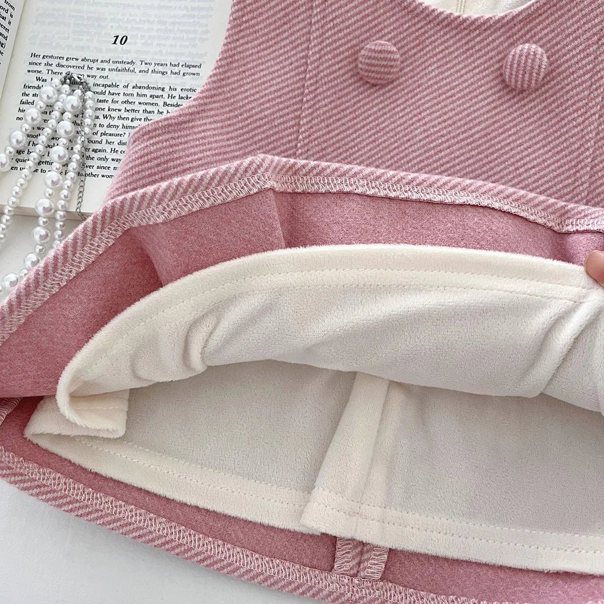 Conjunto Elegância Laços Rosa