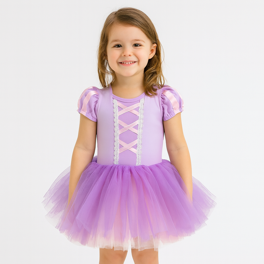 Fantasia Tutu Princesa Rapunzel Doce Encanto