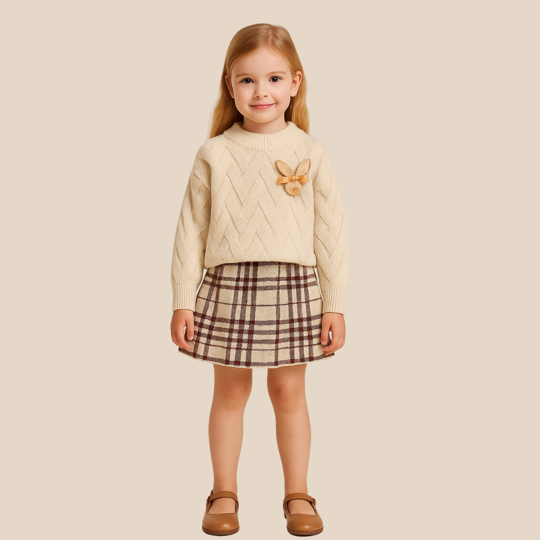 Conjunto Infantil Tricot Coelhinha Fofa
