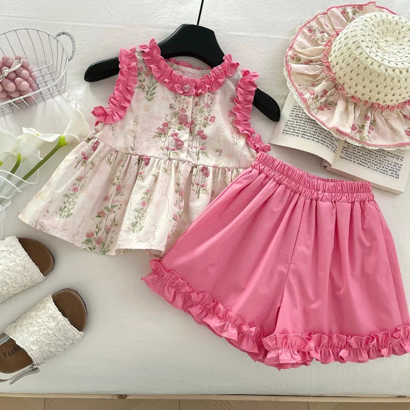 Conjunto Infantil Jardim Encantado Rosa