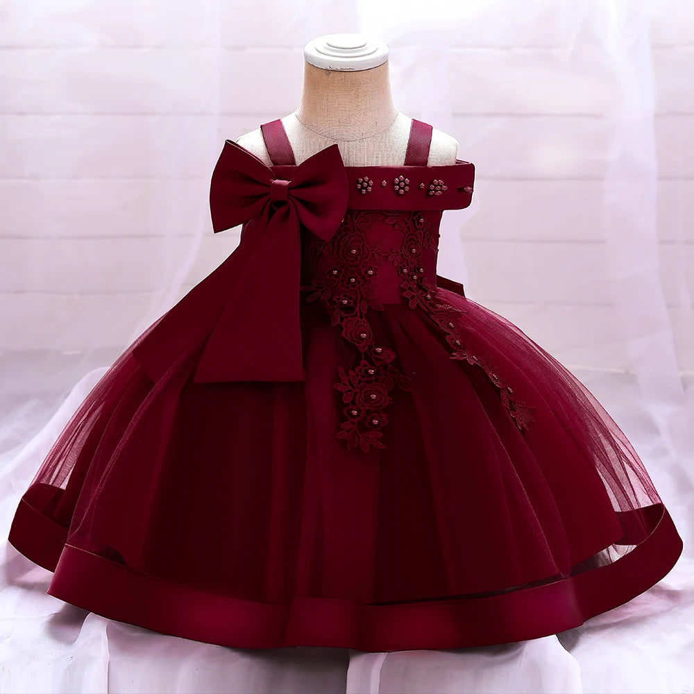 Vestido Infantil Encanto Floral com Laço