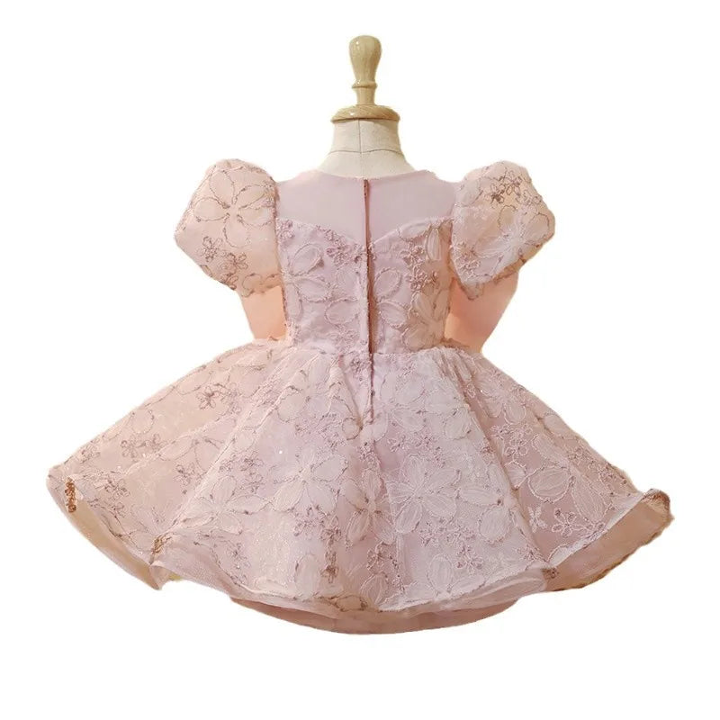 Vestido de Festa Infantil Laço Rosé Encantado