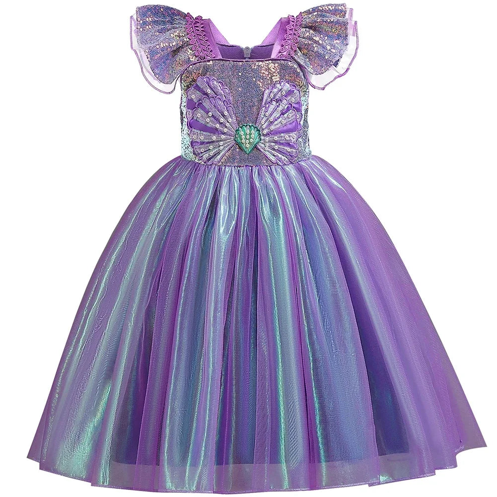 Vestido Infantil Sereia Encantada com Acessórios