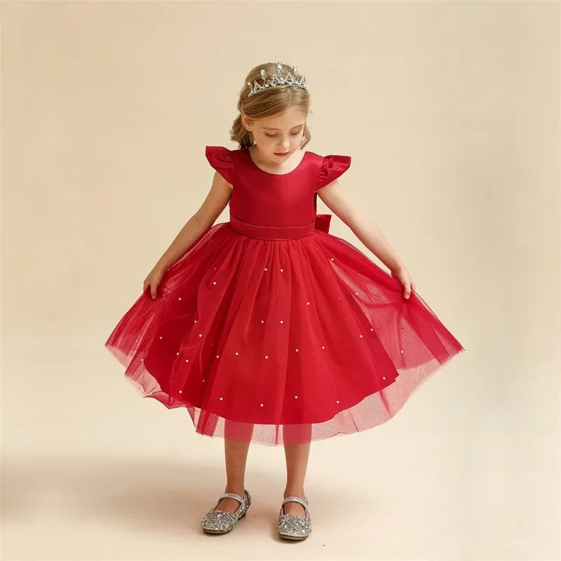 Vestido de Festa Infantil Vermelho Alice