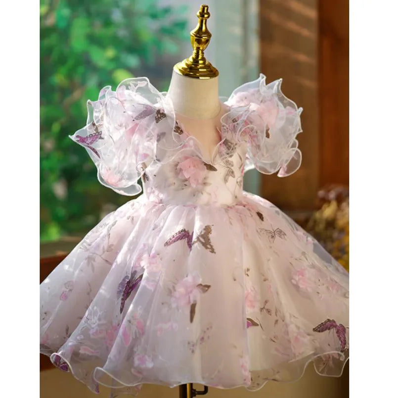 Vestido Infantil Borboletas Encantadas