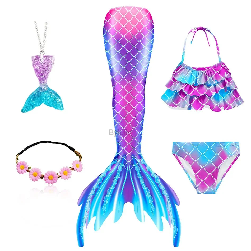 Biquíni Sereia Poder das Águas com Cauda e Acessórios