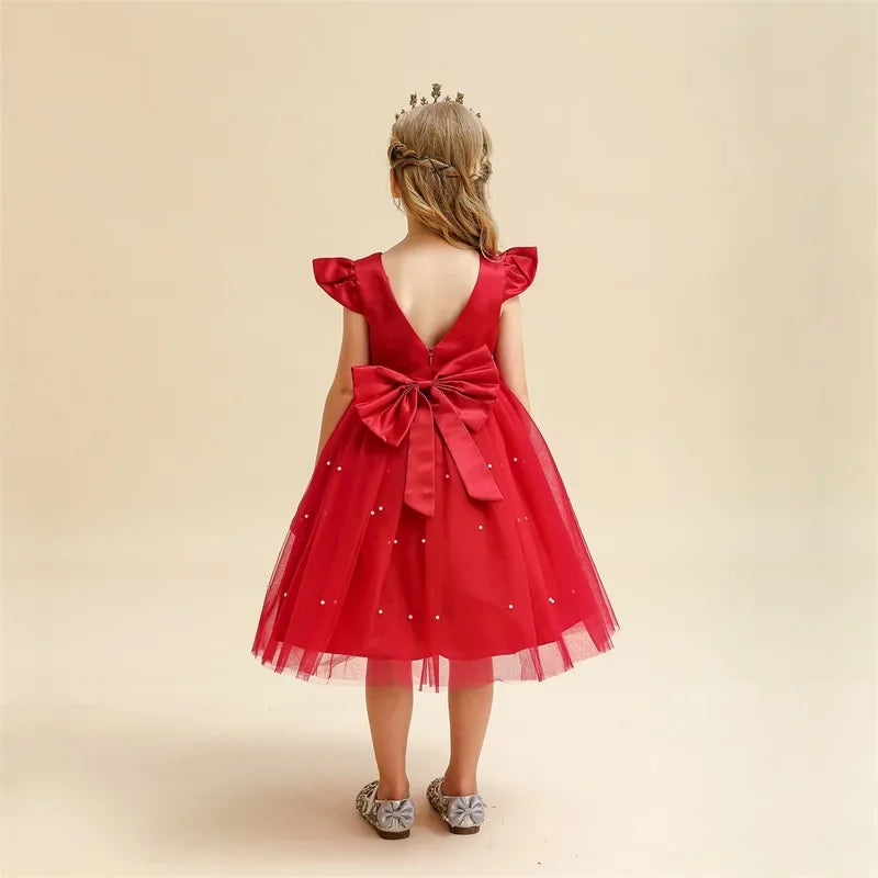 Vestido de Festa Infantil Vermelho Alice