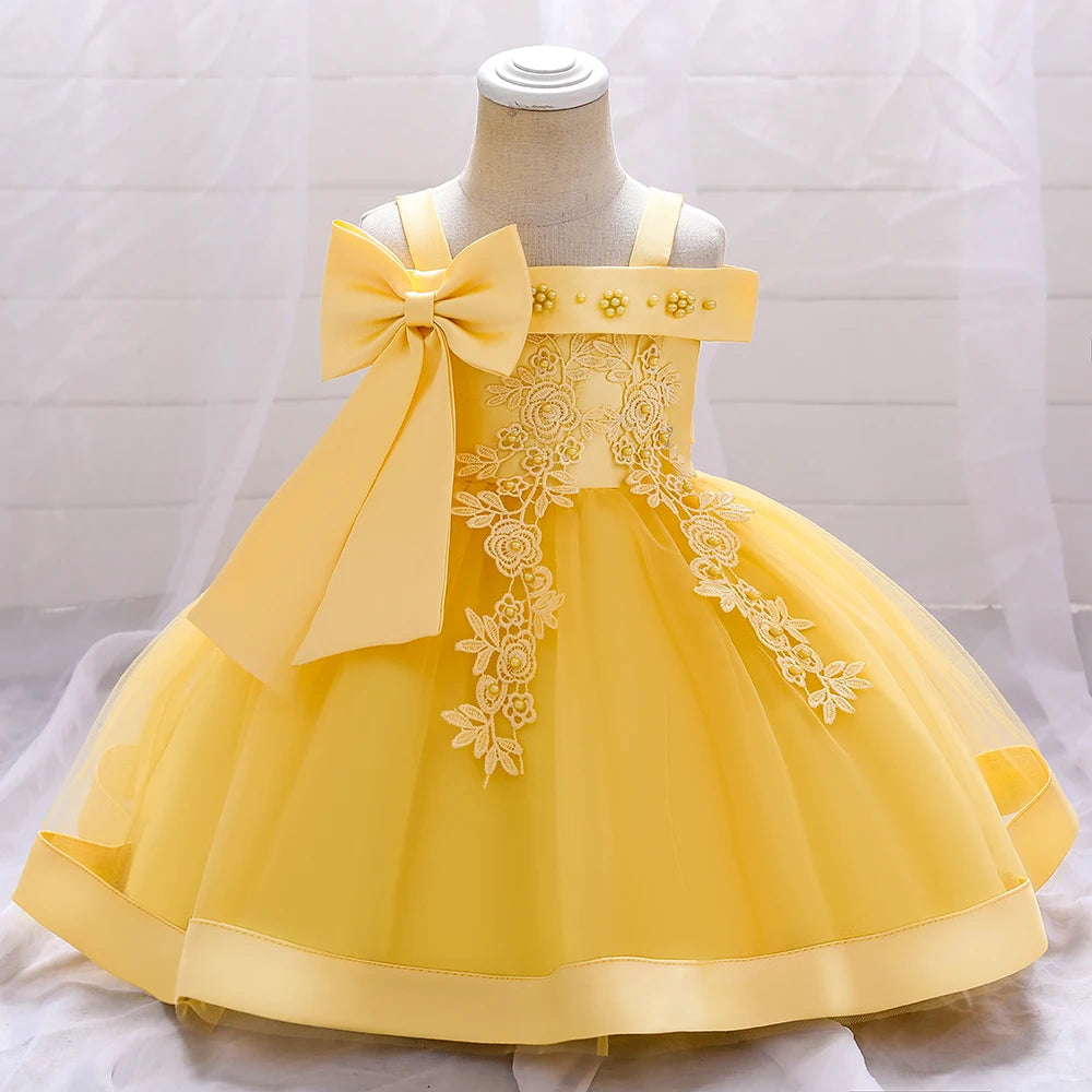 Vestido Infantil Encanto Floral com Laço