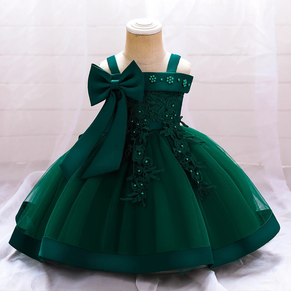 Vestido Infantil Encanto Floral com Laço