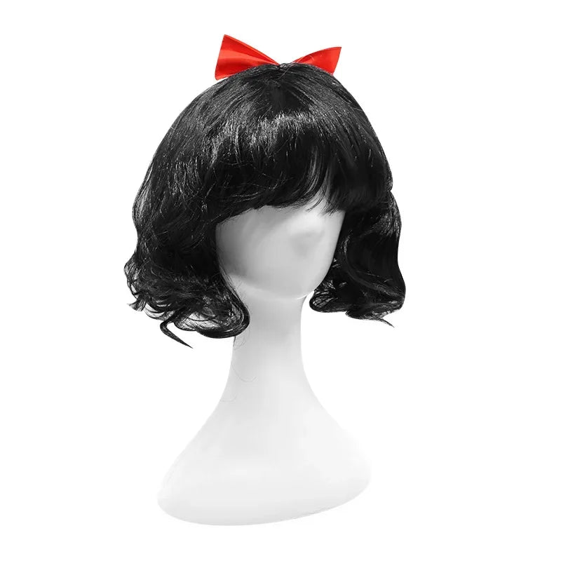 Kit de Acessórios Branca de Neve com Peruca, Tiara, Luvas e Varinha