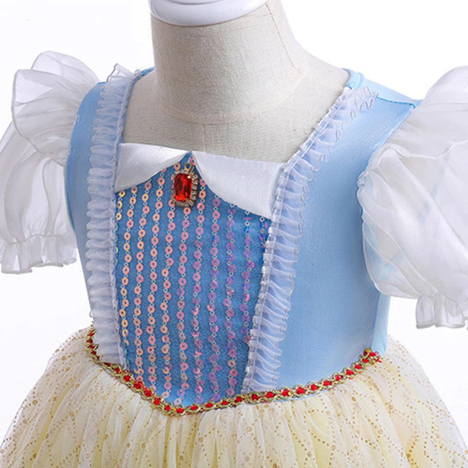 Fantasia Infantil Branca de Neve Tule