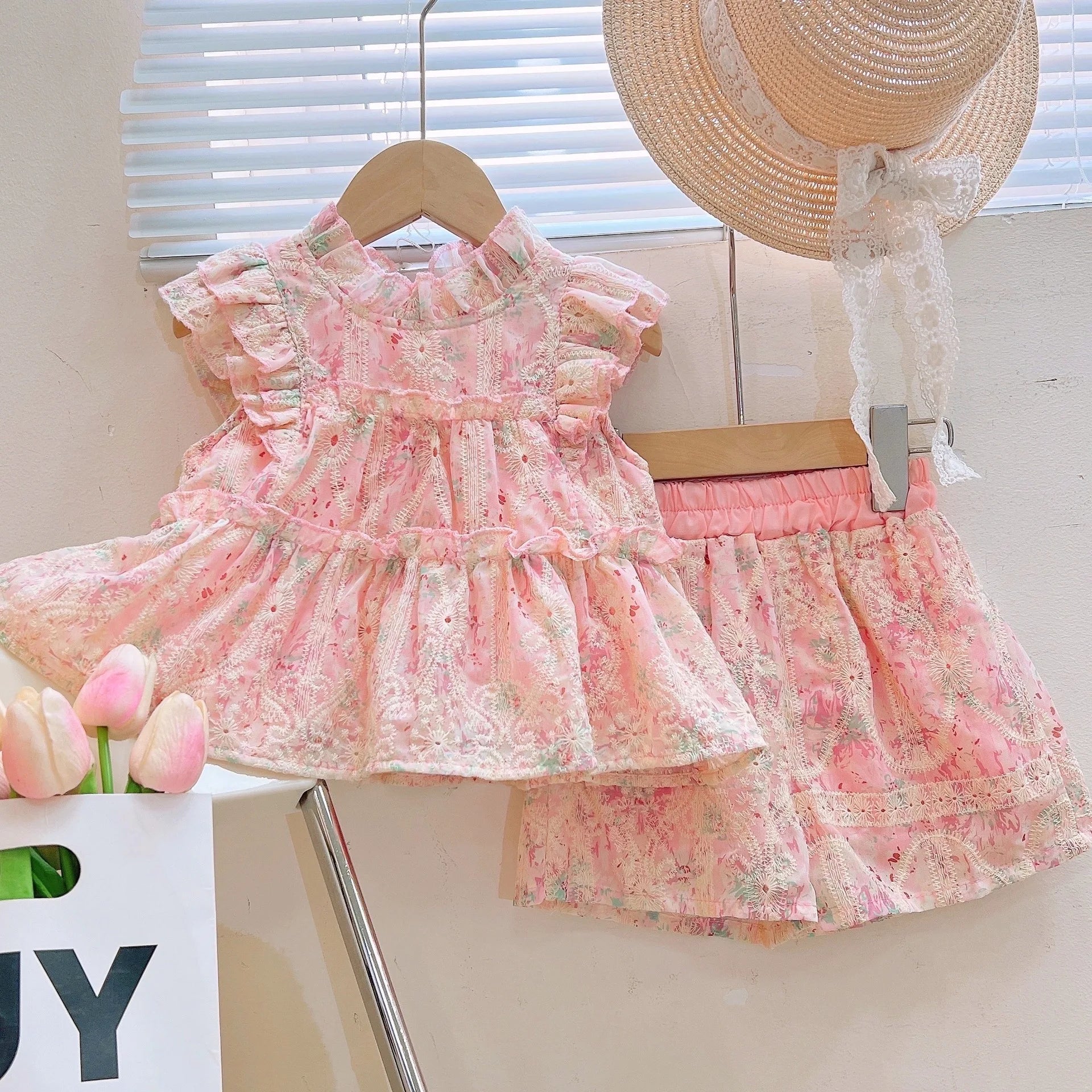 Conjunto Infantil Rosa Floral