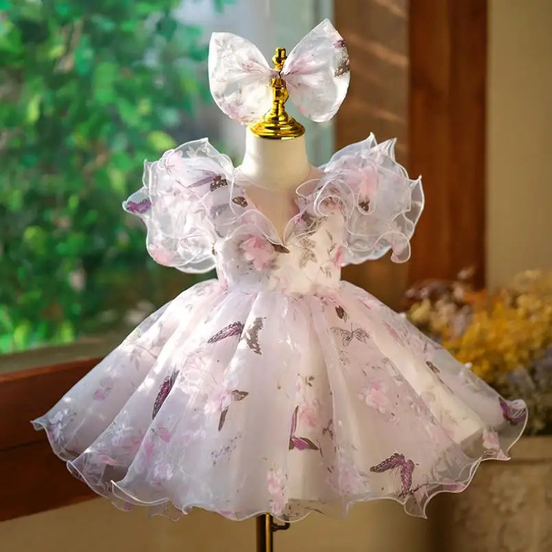 Vestido Infantil Borboletas Encantadas