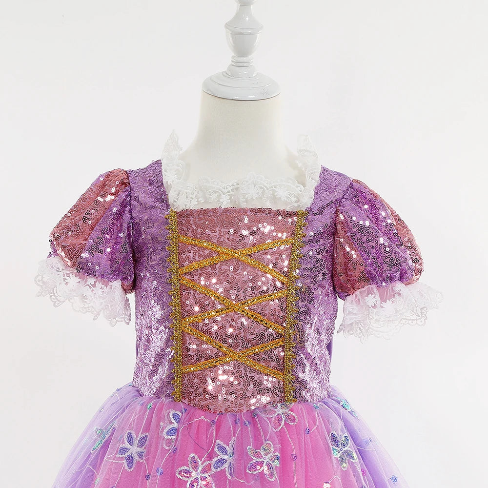 Fantasia Infantil Rapunzel Luxo com Acessórios