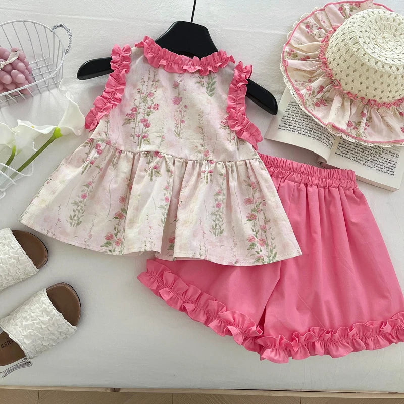 Conjunto Infantil Jardim Encantado Rosa