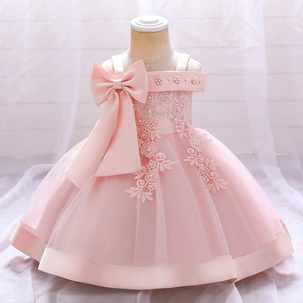 Vestido Infantil Encanto Floral com Laço