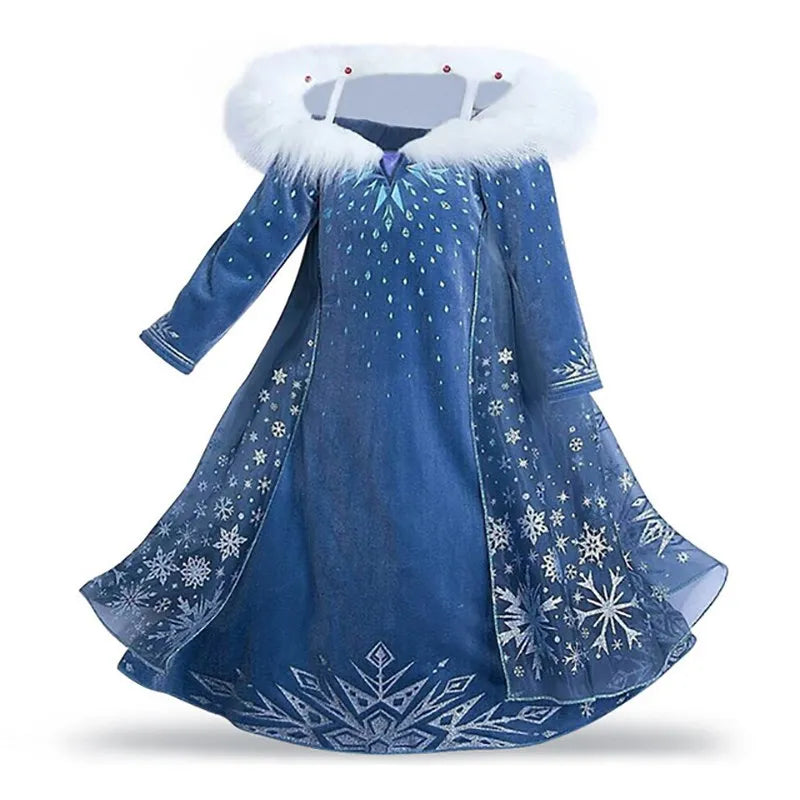 Fantasia Princesa do Gelo Infantil com Capa e Acessórios
