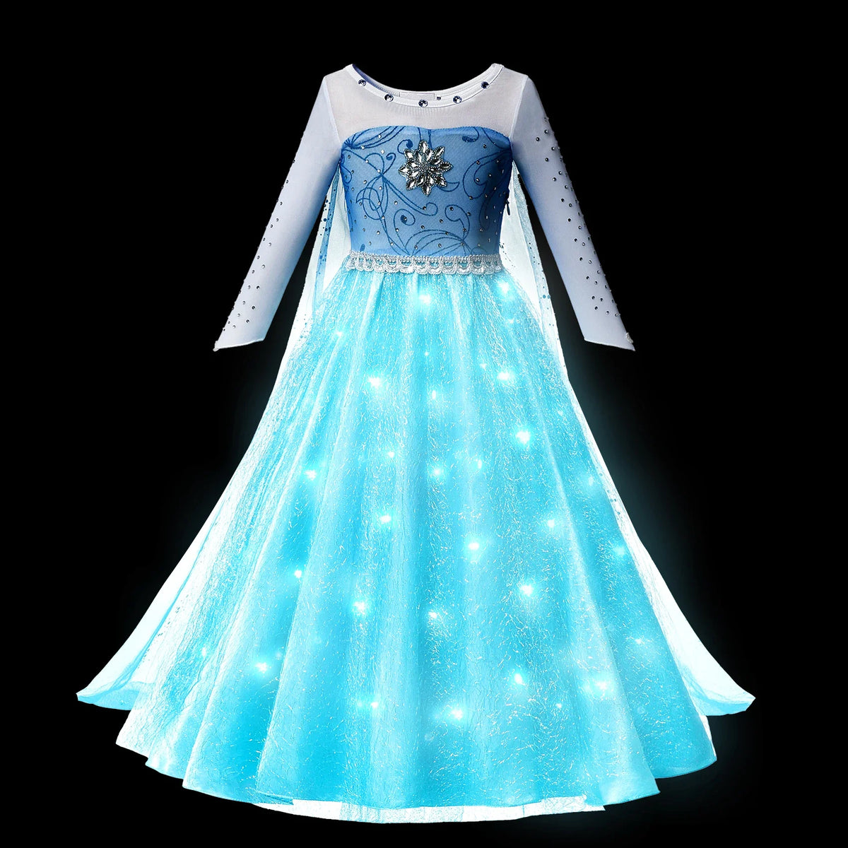 Vestido de Princesa da Neve Snowlight com Luz LED