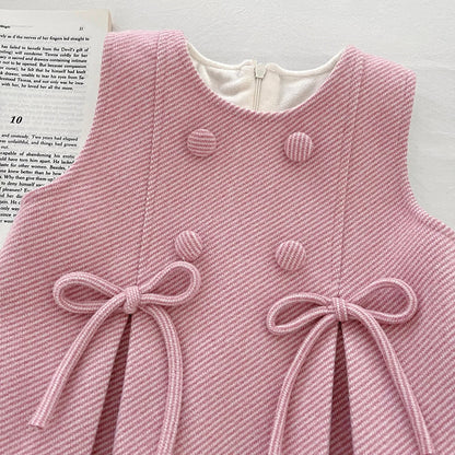 Conjunto Elegância Laços Rosa