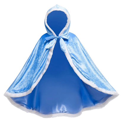 Capa de Princesa em Veludo com Coroa e Varinha