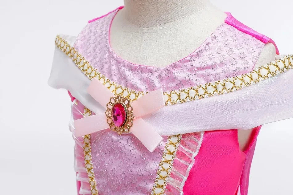 Fantasia Infantil Princesa Aurora Completa com Acessórios