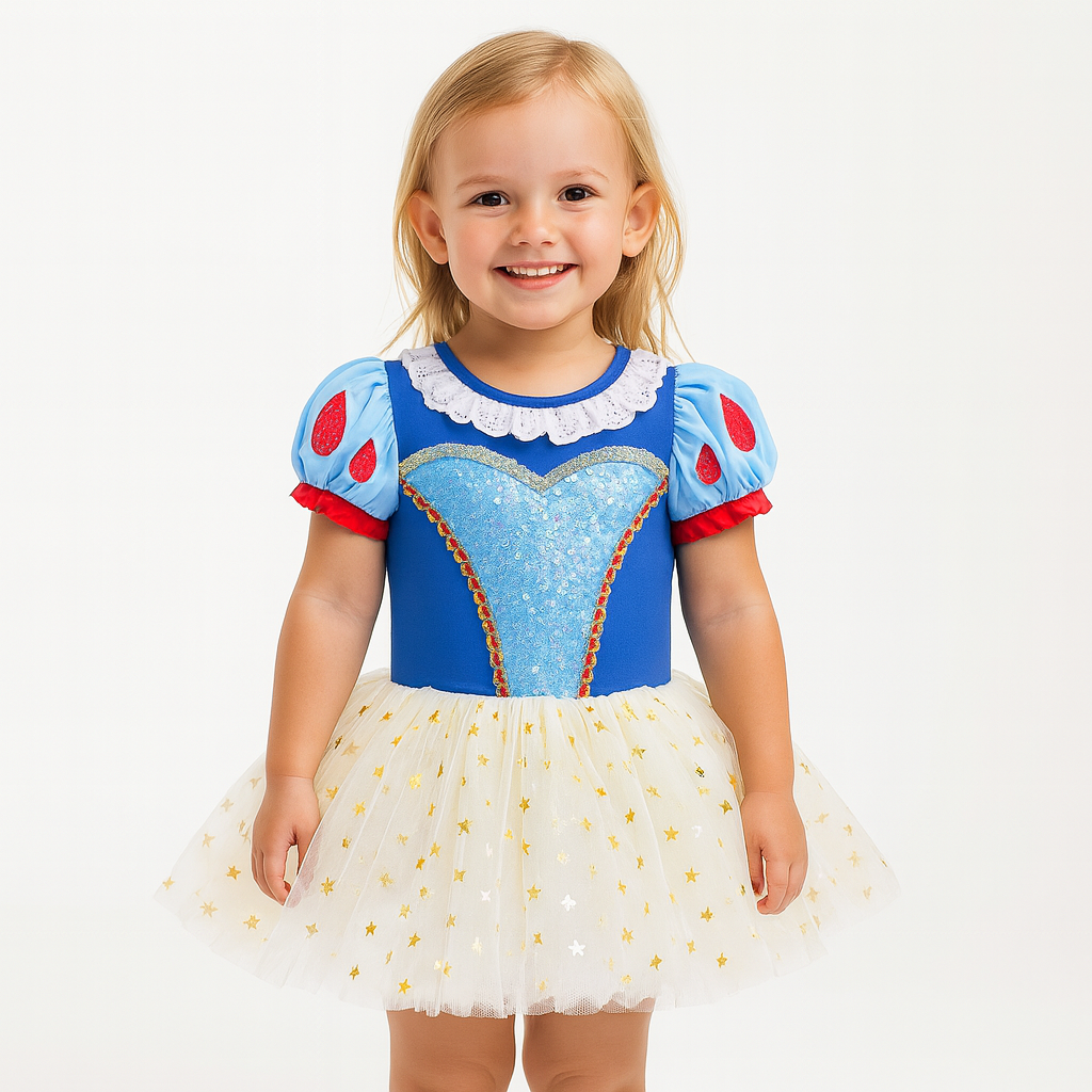 Fantasia Tutu Princesa Branca de Neve Estrelada