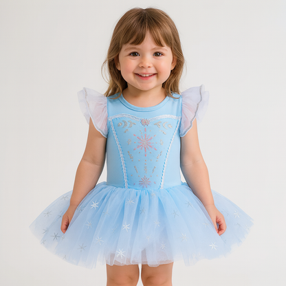Fantasia Tutu Princesa Elsa Estrela de Gelo
