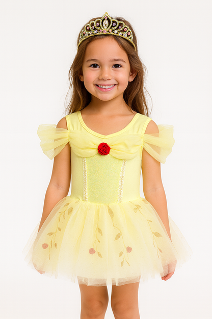 Fantasia Tutu Princesa Bela – Rosa Mágica