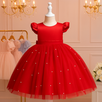 Vestido de Festa Infantil Vermelho Alice