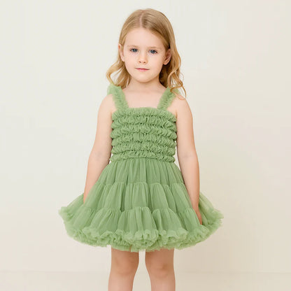 Vestido Tutu Verde Cloud