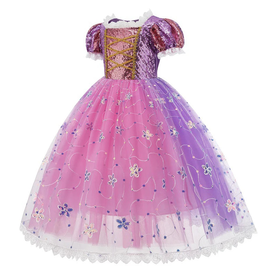 Fantasia Infantil Rapunzel Luxo com Acessórios