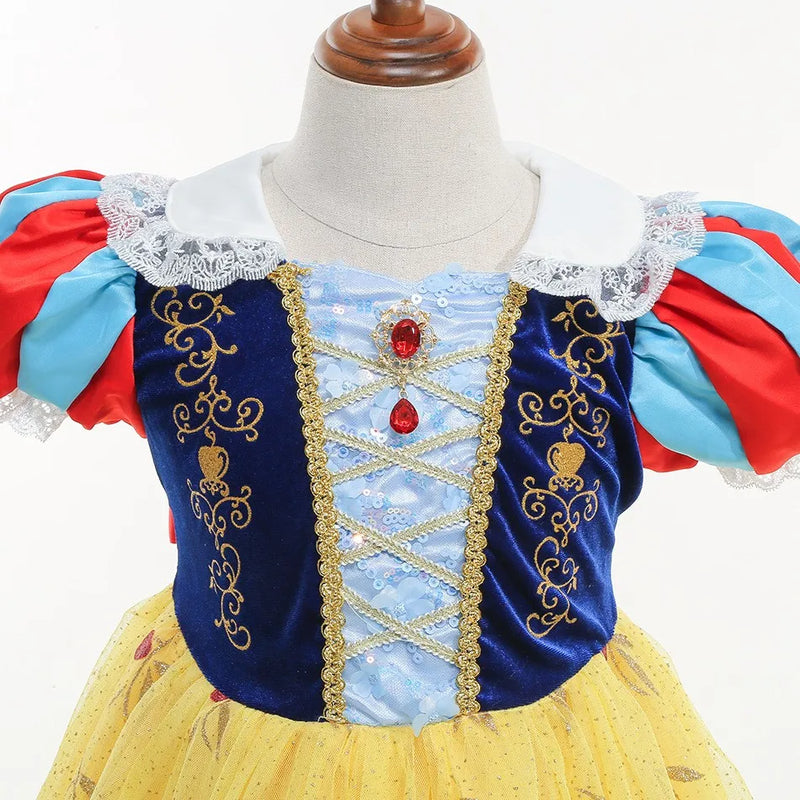 Vestido Infantil Branca de Neve Luxo