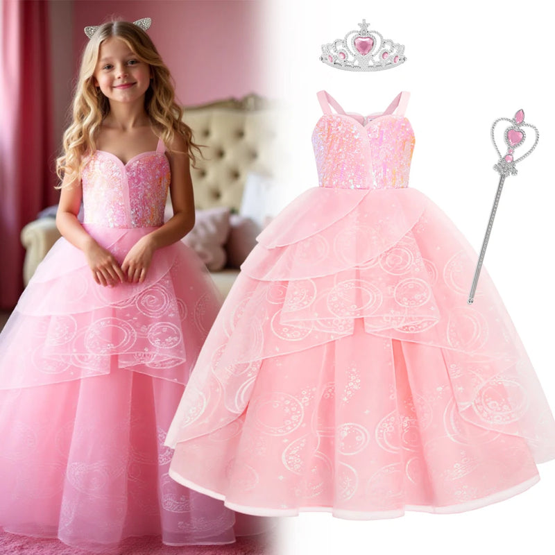 Fantasia Infantil Princesa Rosa