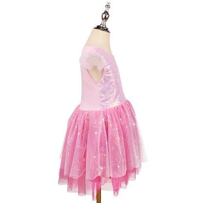 Vestido Infantil Barbie Glamour Rosa com Tiara