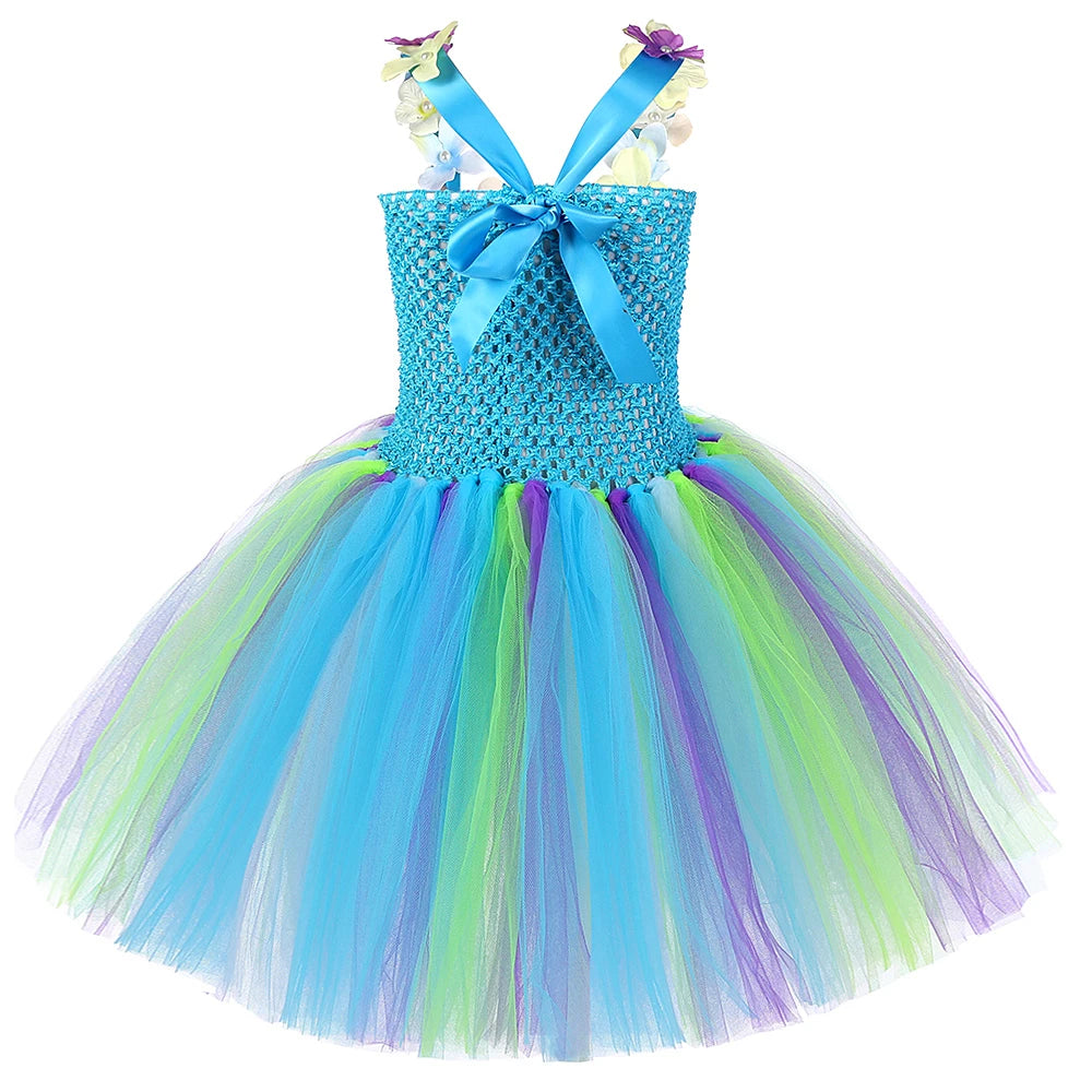 Fantasia Infantil Fada das Flores Tule