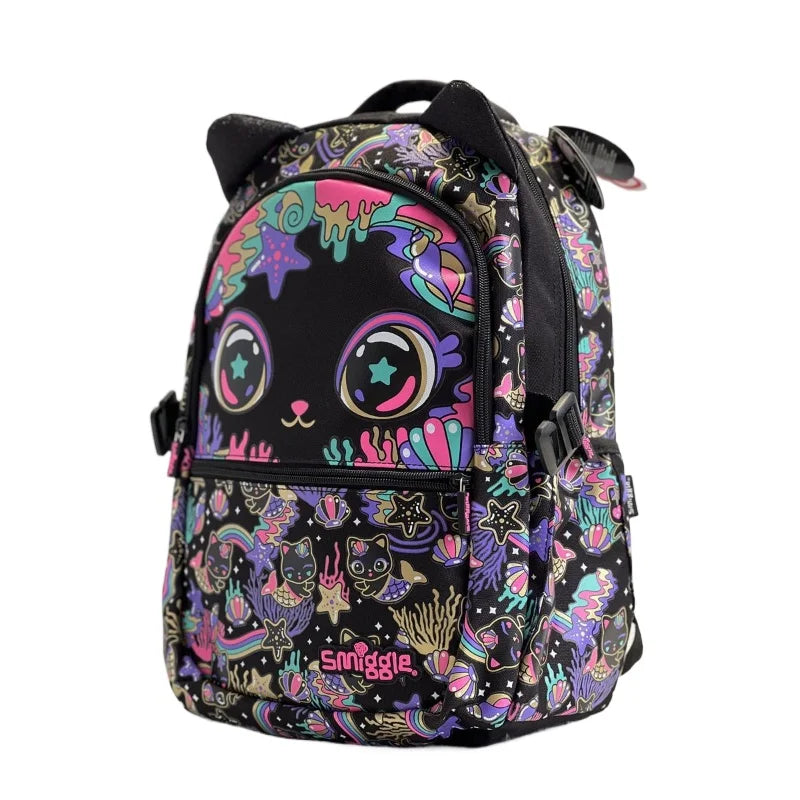 Mochila Escolar Gatinho Neon