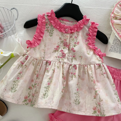 Conjunto Infantil Jardim Encantado Rosa