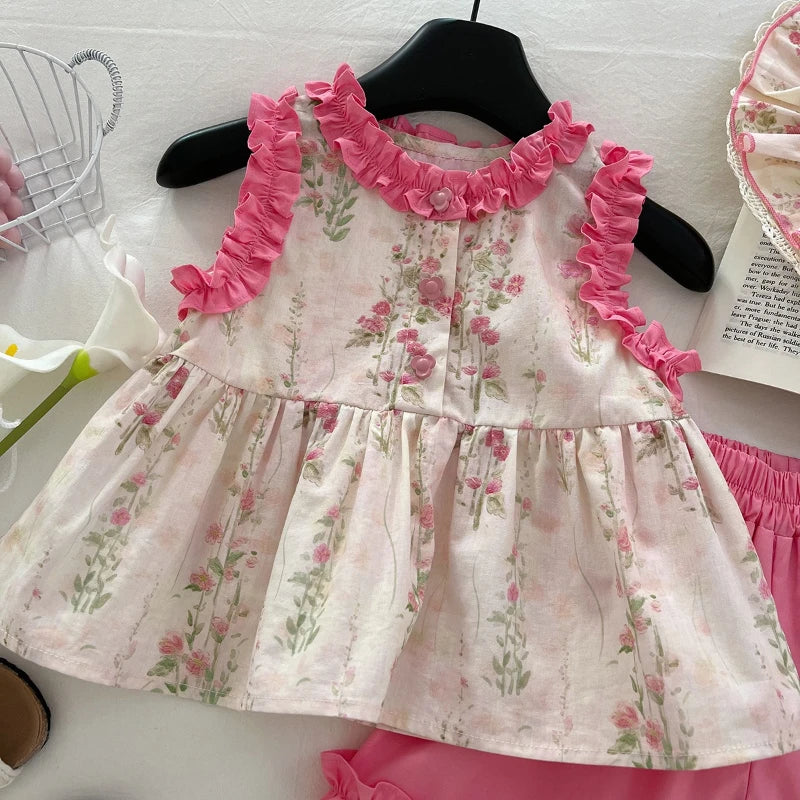 Conjunto Infantil Jardim Encantado Rosa