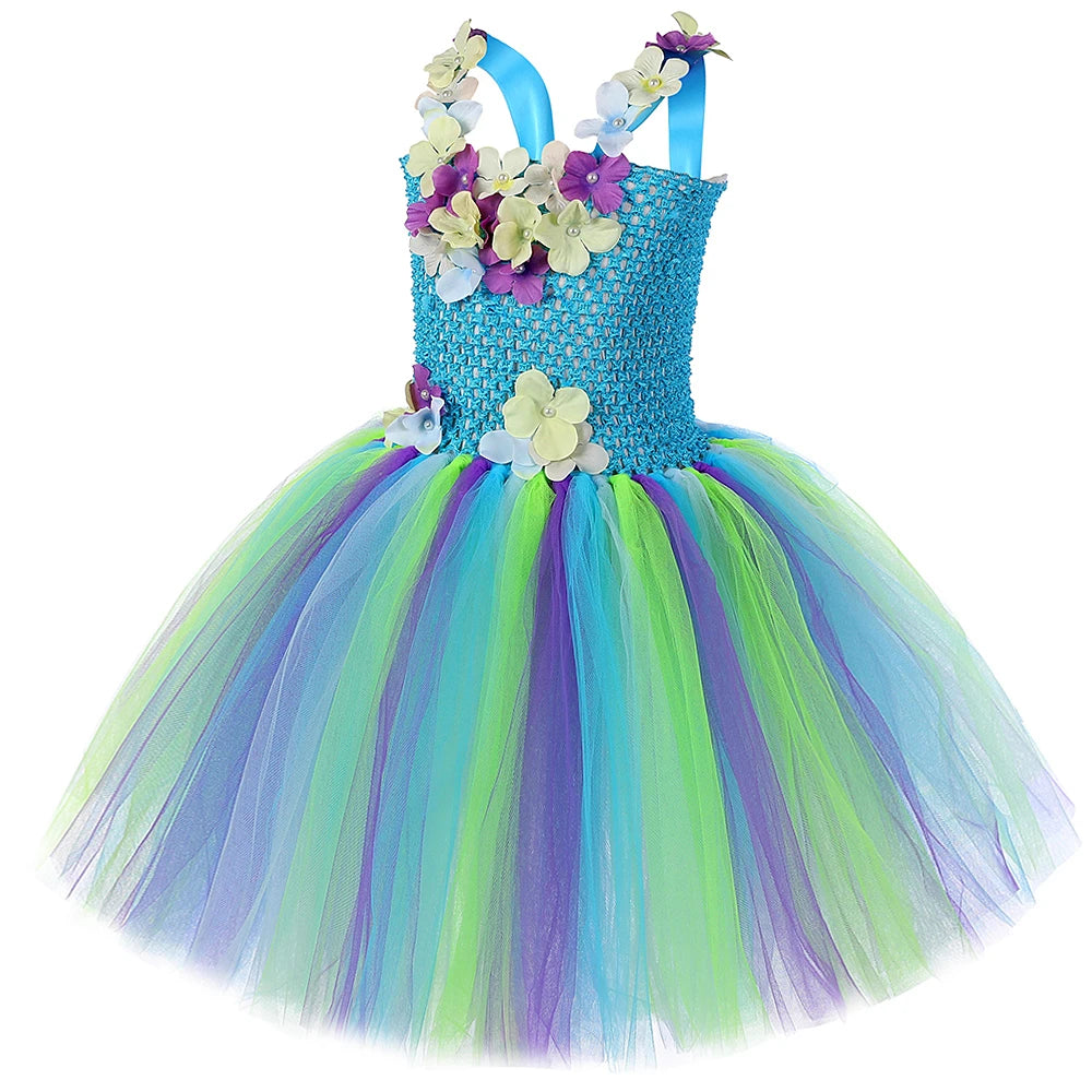 Fantasia Infantil Fada das Flores Tule