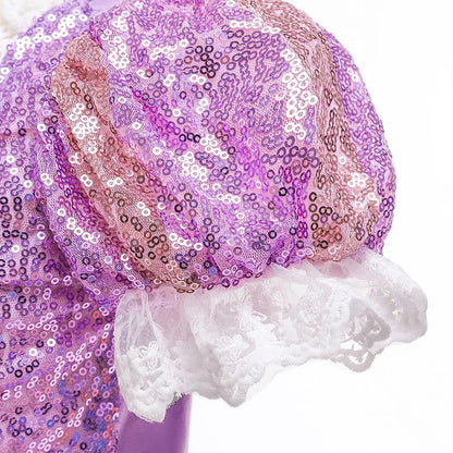 Vestido de Princesa Borboleta com Saia de Luz LED