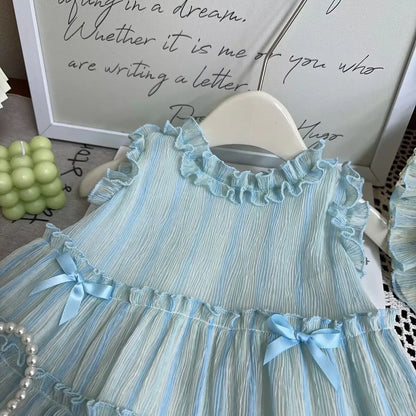 Vestido Infantil Céu Azul