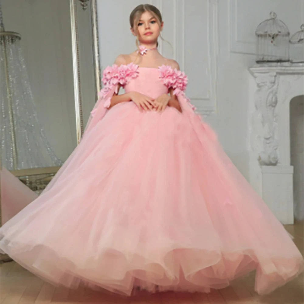Vestido de Festa Infantil Realeza Floral