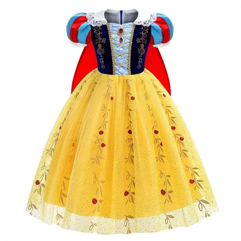 Vestido Infantil Branca de Neve Luxo