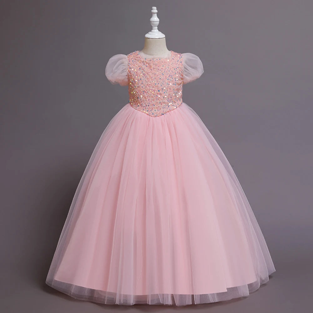 Vestido Infantil Longo Festa Princesa Candy Colors