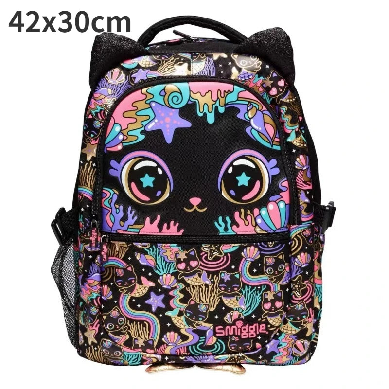 Mochila Escolar Gatinho Neon