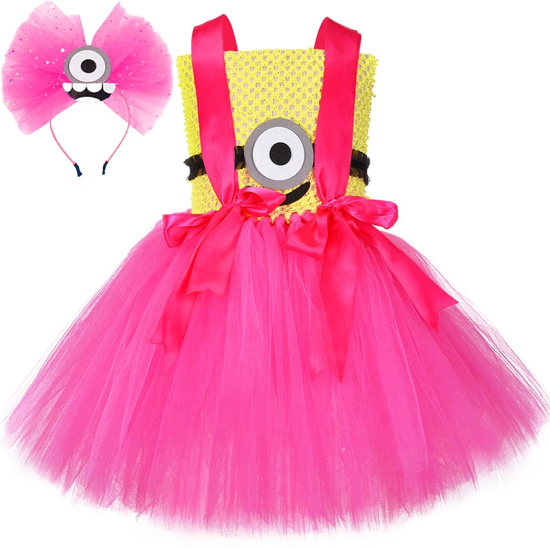 Fantasia Infantil Minions Rosa