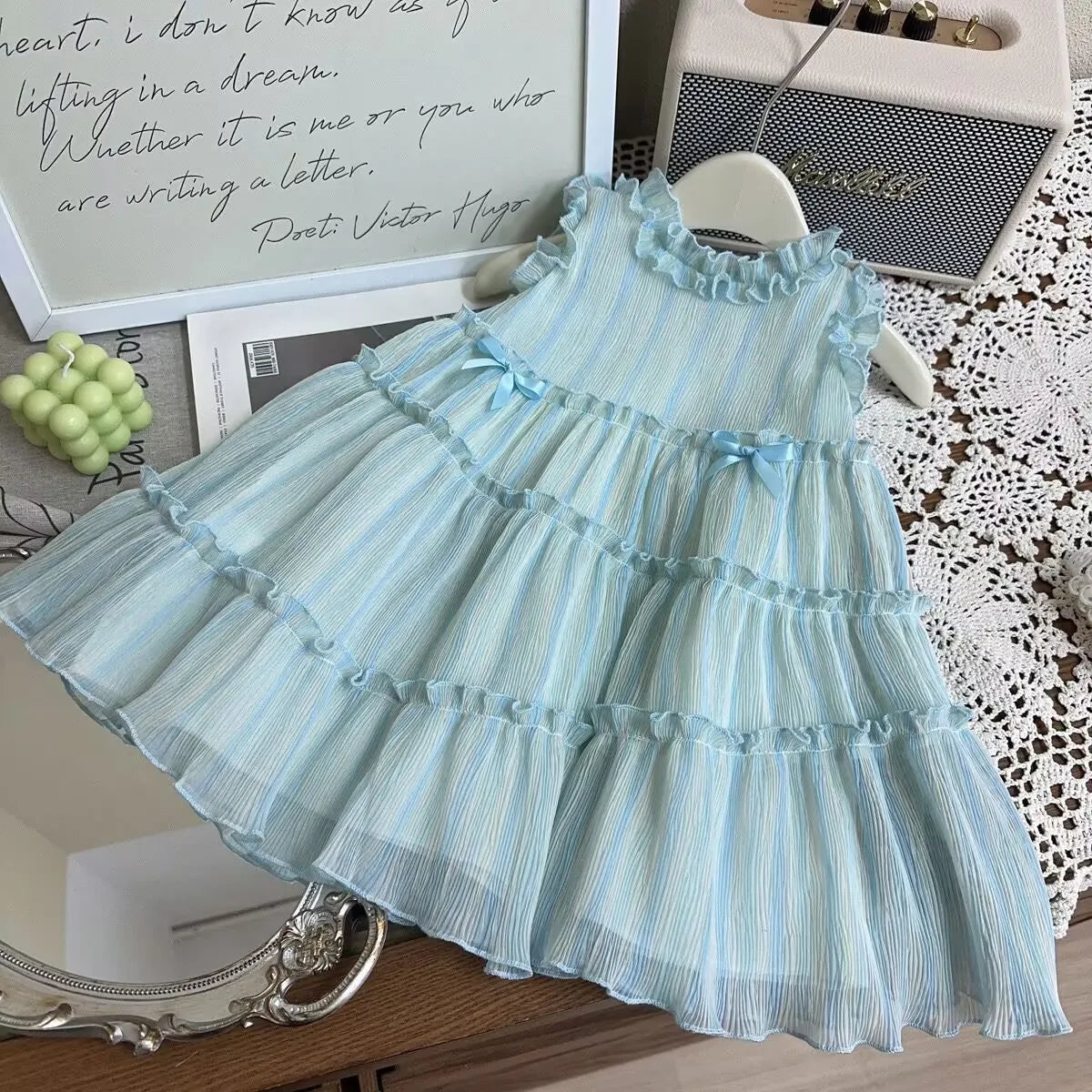 Vestido Infantil Céu Azul