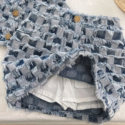 Conjunto Infantil Jeans Trançado