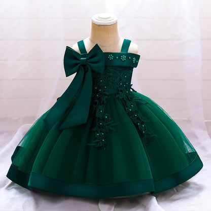 Vestido Infantil Encanto Floral com Laço