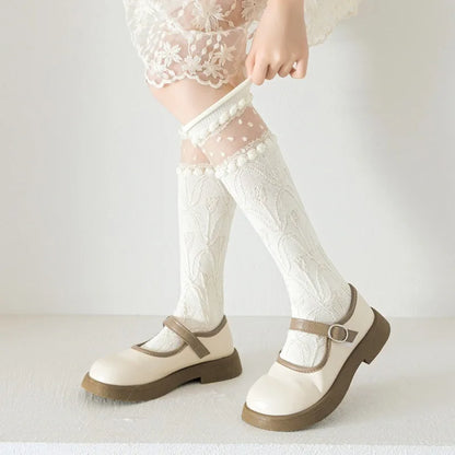 Kit 5 Meias Longas Infantis Lolita com Texturas